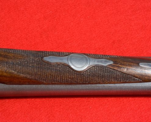Engraving with Inlay on a Shotgun Grip