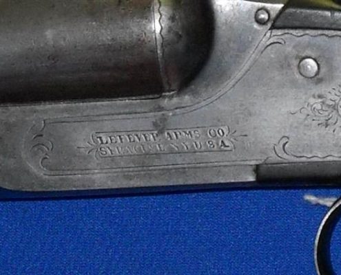 Close Up of Lafever Arms Shotgun Engravings